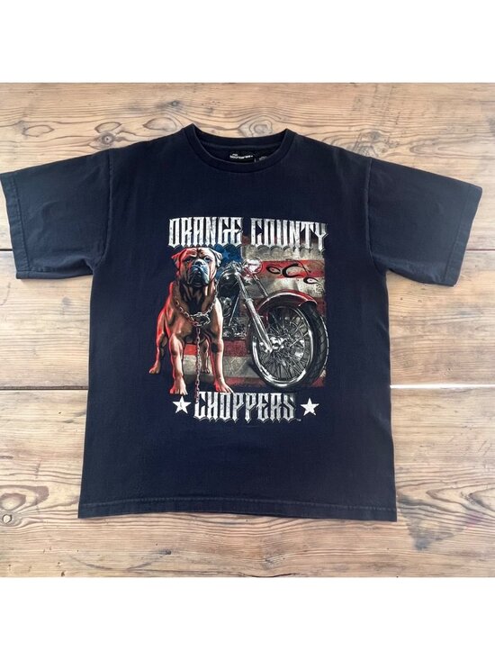 No Boundaries Other - Y2K No Boundaries Orange County Choppers T-Shirt Mens M Bulldog Graphic